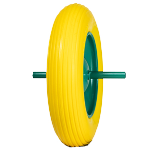 <span class=keywords><strong>Roue</strong></span> en mousse PU lisse 3.50-8 avec jante en acier verte, <span class=keywords><strong>roue</strong></span> anti-crevaison avec axe traversant pour <span class=keywords><strong>brouette</strong></span> agricole et chariot <span class=keywords><strong>de</strong></span> jardin - Product Image 1