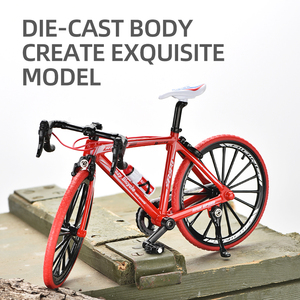 Bicicleta de Montaña de Aleación Fundida a Presión 1:10 con Manillar Caído, Juguete de Bicicleta de Metal Fundido a Presión, Simulación Superior - Product Image 3