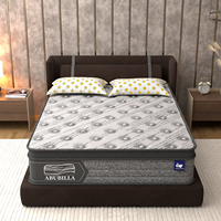 Matelas hybride intelligent ergonomique de luxe Euro Top à ressorts ensachés 12 pouces 7 zones pour un sommeil optimal, livré en boîte