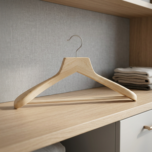 Long Lasting Vintage Eco-Friendly Single Tier Hooks Rails Wardrobe Coat <b>Hanger</b> Wooden Strong Clothing Bag Tailors Use Detachable - Product Image 2
