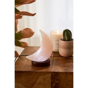 Lámpara de Sal Relajante con Forma de Luna, Cristal Rosa del Himalaya de 2-4 kg, Luz Nocturna para Spa y Bienestar, Certificación HACCP, OEM - Product Image 6