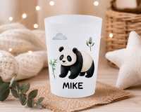 Gobelets de fête personnalisés animaux de la jungle, incassables, transparents givrés, pour baby shower, mariage, et cadeaux invités