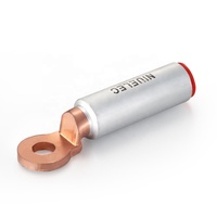 Borne de cosse de câble à sertir bimétallique DTL-6 AL-CU connecteurs de cosse bimétalliques avec baril de cuivre de raccords d'alimentation électrique