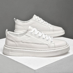 Baskets décontractées en cuir pour hommes 2025 – Chaussures en cuir blanc pour hommes en cuir de vachette pleine fleur véritable – Collection Automne - Product Image 5