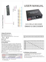 Nouveau contrôleur commun DMX de Signal de 12 groupes sortie AC250V 10A 12Ch Dmx512 décodeur de commutateur de relais