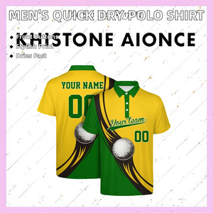 Camisas Casuales de Manga Corta con Botones para Hombre, de Alta Calidad OEM, Largo Regular, Secado Rápido, Poliéster y Spandex, Estampadas para Golf - Product Image 2