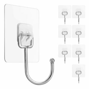 Transparent Eco-friendly Self-adhesive Wall Hook for <b>Kitchen</b> Bathroom Wardrobe-Mug Holder & Clothing Organizer - Product Image 1