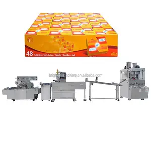 automatic chicken bouillon cube fish cube pressing wrapping boxing machine equipment factory manufacturers and suppliers