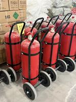 Extincteur industriel sur roues/portable de 100 kg, à poudre chimique sèche ABC, mousse et CO2, pour système d'extinction d'incendie