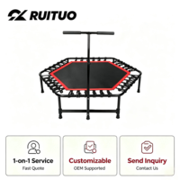 Mini trampoline pour la remise en forme en intérieur et en extérieur, matériau PVC, sûr, durable, résistant aux intempéries, équipement d'exercice pour enfants, garçons et filles