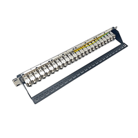 Panel Patch 24 Port CAT5e CAT6 CAT6A UTP STP 1U 19 Inch Rack Mount dengan Bar Manajemen Kabel STP Patch Panel