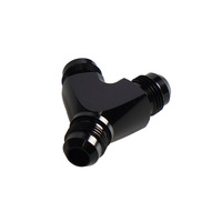 Adaptor Pipa Oli Modifikasi Mobil Tipe Y Konektor Aluminium Hitam Adaptor Pendingin Oli AN4 AN10