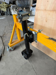 Roulette de manutention pliable pivotante pour remorque avec double roue, fixée par boulons, pour attelage de remorque - Product Image 4