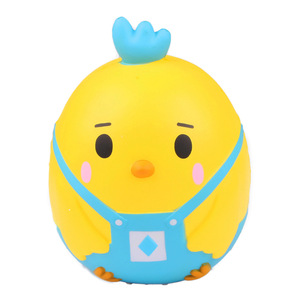 Cute Chicken Silicone <b>Squishy</b> Toy With Overalls Promotional Gift Desk Decor - Product Image 2