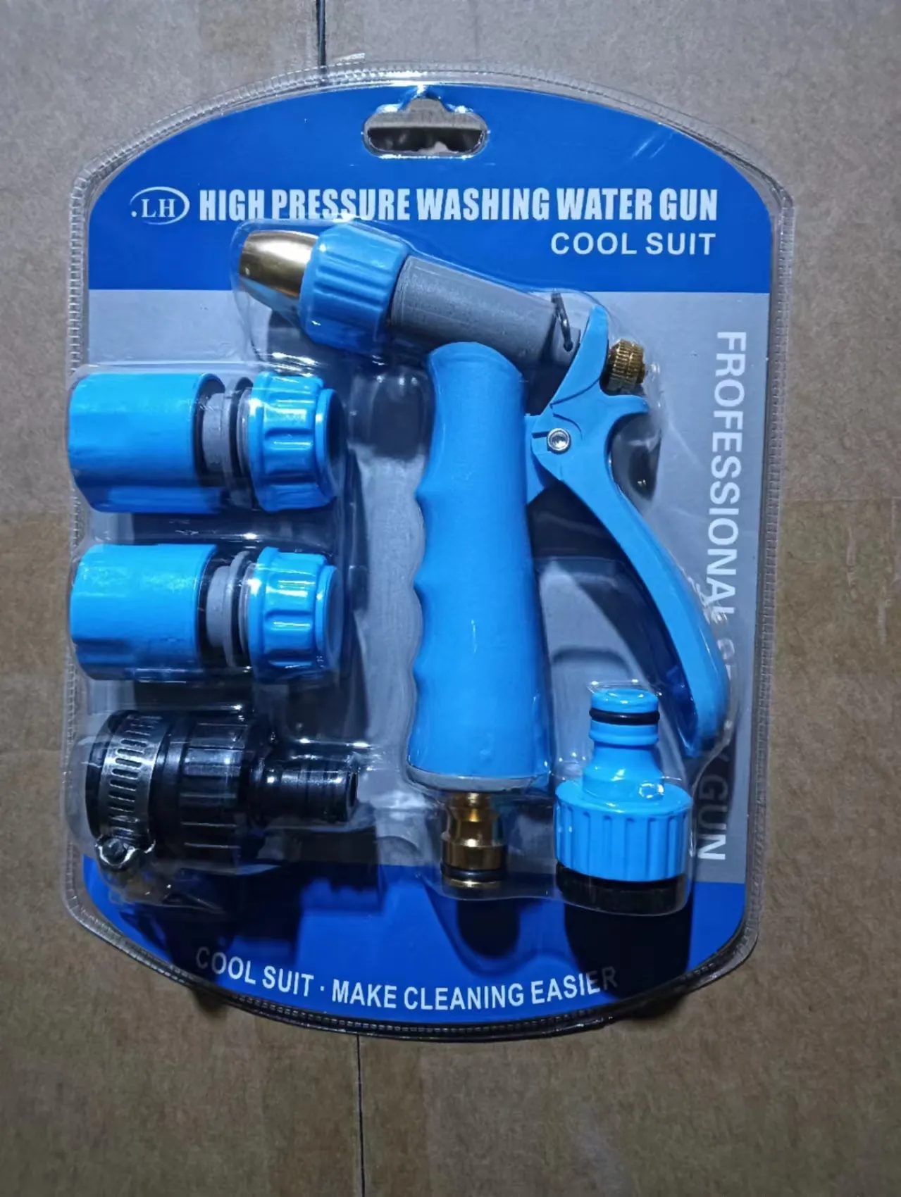 Hochdruck-Reinigungsdüse Wassertpistole Wasserqualität einstellbar tragbar garten schneller Anschluss Wassersprühpistole pvc-Pip
