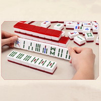 Ensemble de Mahjong à motifs floraux sculptés et dessinés à la main, délicats et audacieux, pour salon privé, week-end, jeu de table et réunion