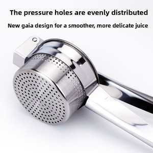 <span class=keywords><strong>Presse</strong></span>-purée à pommes de terre en acier inoxydable avec 3 disques interchangeables, robuste et manuelle, pour fruits, légumes et purée de pommes de terre - Product Image 2