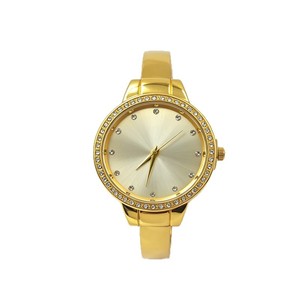 Reloj de Negocios Clásico y Elegante para Mujer, de Acero Inoxidable, con Detalles de Diamantes, Marcadores de Hora con Pedrería, Esfera Acrílica, Esfera Solar - Product Image 5
