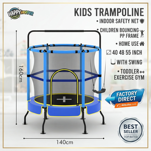 <span class=keywords><strong>Trampolín</strong></span> Infantil <span class=keywords><strong>con</strong></span> Red de Seguridad para Interiores, Estructura de PP, Mini <span class=keywords><strong>Trampolín</strong></span> de 40, 48, 55 Pulgadas para Uso Doméstico <span class=keywords><strong>con</strong></span> <span class=keywords><strong>Columpio</strong></span>, Gimnasio de Ejercicio para Niños Pequeños - Product Image 1