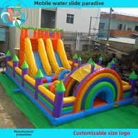 Château gonflable en PVC personnalisable de grande taille avec toboggan et souffleur, usage commercial, garantie de 2 ans, équipement d'amusement pour enfants unisexe