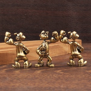 Solid Brass Popeye Figurine 3Pcs Set Decorative <b>Ornament</b> For Desk Home <b>Car</b> Interior Art Display - Product Image 2