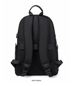 Unisex <b>Waterproof</b> Laptop <b>Backpack</b> Custom USB Interface PU Anti-Theft Feature Zipper Factory Wholesale Men's Business Travel - Product Image 4