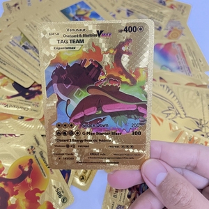 Cartes de base Poke TCG de première édition avec cartes Charizard DX, <span class=keywords><strong>Blastoise</strong></span>, Venusaur, Frog Flower Poke Mon V Vmax GX <span class=keywords><strong>EX</strong></span> DX - Product Image 5