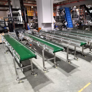 Focusmachines Roestvrijstalen Rubberen Transportband Verstelbare Horizontale Curve Voor Voedselfabriek Transportband Product - Product Image 1