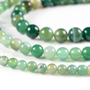 10ミリメートルNatural Agate Loose Gemstone Beads