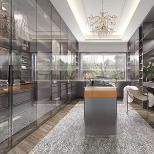 Armoires de <span class=keywords><strong>chambre</strong></span> à coucher modernes en bois avec porte en verre - Product Image 5