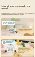 Oiseau de compagnie intelligent IA avec dialogue vocal, double yeux, poupée émotionnelle, jouet interactif amusant anti-stress, WIFI, en peluche, rembourrage en coton PP