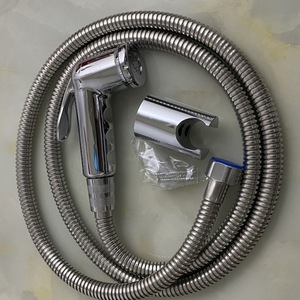 Pistolet pulvérisateur de toilette portable en ABS argenté, buse de bidet à jet unique pour salle de bain - Product Image 4