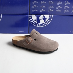 High Quality Germany Birkentocks Outdoor Flat Sandal Mule <b>Clog</b> Leather Suede Cork Foot Bed Solid <b>Clog</b> Birkentocks - Product Image 3