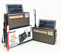 Radio rechargeable Meier M-521BT-S FM AM SW 3 bandes avec énergie solaire, lumière, lecteur MP3 USB SD TF