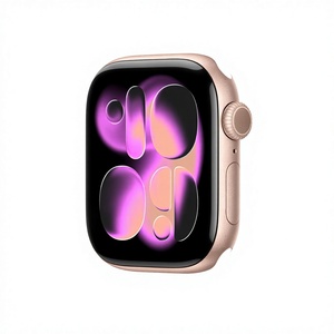 Per <span class=keywords><strong>Watch</strong></span> <span class=keywords><strong>Series</strong></span> 11 [<span class=keywords><strong>GPS</strong></span> + Cellular 42mm] Cassa in Alluminio Oro Rosa Cinturino Sportivo S/M Fitness Tracker Monitoraggio Salute Display Sempre Attivo - Product Image 1