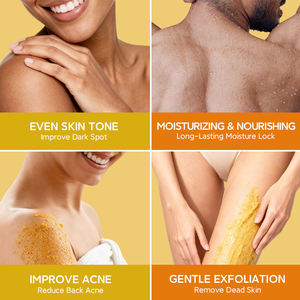 All'ingrosso esfoliante biologico curcuma Scrub al limone naturale lisciante per la pelle ammorbidisce la pelle morta curcuma organico Scrub per il corpo - Product Image 6