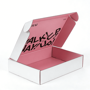Emballages personnalisés en papier ondulé rose pour chaussures, boîtes d'expédition pour la vente au détail de chaussures et les solutions e-commerce - Product Image 2