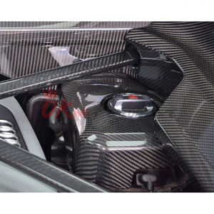 Audi R8 R8 için kuru karbon Fiber yedek motor Bay su depo kapağı - Product Image 3