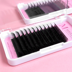 Extension ciglia professionali 0.07 <span class=keywords><strong>C</strong></span>/D Curl, nere naturali coreane, effetto Camelia, con ventola automatica, per saloni, all'ingrosso - Product Image 1