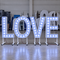 Lettres et chiffres lumineux LED géants en acrylique et métal pour enseignes, 3ft, 4ft, 5ft, pour enseignes nominatives, 'Oh Baby', 'Marry Me'