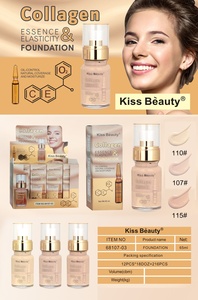 Base de Maquillaje Kiss Beauty 100% Esencia con Ingredientes de Colágeno para una Cobertura Perfecta, Base de Maquillaje Natural Nude - Product Image 3