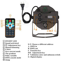 Luz Par LED RGB de 36 LED, Solución de Iluminación Profesional para Escenarios, Efectos Dinámicos Activados por Sonido, Control DMX512, Clasificación IP33 para Uso Móvil