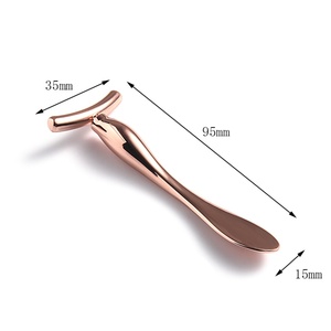 Private Label Simple Rose Gold <b>Metal</b> Eye Contour Massager Face <b>Roller</b> - Product Image 2