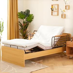 Cama Manual con Respaldo para Ancianos en Residencias, Estructura de Acero y Madera Sólida, Ajustable con Manivela, para Centros de Cuidado de Personas Mayores - Product Image 2