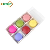 6 boîtes à macarons en papier pour desserts, style tiroir coulissant avec séparateurs