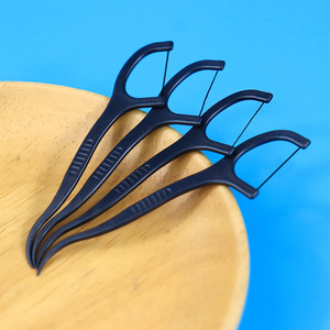 Cure-dents en charbon de bambou 50 pièces, ultra fins, en plastique, pour l'hygiène bucco-dentaire et le nettoyage des dents - Product Image 2