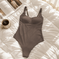 Body sculptant intégral grande taille à haute compression, effet ventre plat et remonte-fesses, entrejambe ouvert, vente en gros