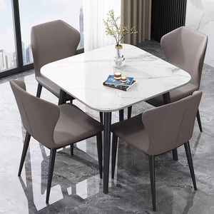 <span class=keywords><strong>Table</strong></span> de salle à manger extensible en pierre frittée de marbre de luxe nordique moderne <span class=keywords><strong>escamotable</strong></span> extensible meubles de maison en métal - Product Image 3