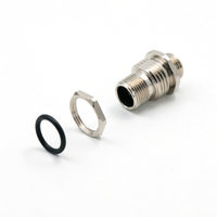 Conector Industrial KRONZ M12 Macho de 5 Pines, Código A, Resistente, Chapado en Oro, Montaje en Panel con Copa de Soldadura, IP67, Alta Resistencia, Temperatura Ambiente