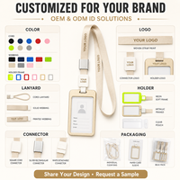 Porte-badge personnalisé OEM/ODM avec cordon, logo personnalisé, porte-carte nominative pour employé, sangle de cou pour événements de bureau